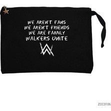 Alan Walker We Are Family Siyah Clutch Astarlı Cüzdan / El Çantası
