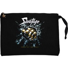 Savatage Power Of The Night Siyah Clutch Astarlı Cüzdan / El Çantası