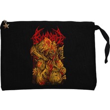 Bloodbath Skull Siyah Clutch Astarlı Cüzdan / El Çantası