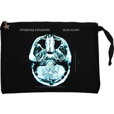 Breaking Benjamin Dear Agony Siyah Clutch Astarlı Cüzdan / El Çantası