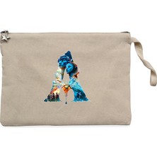 Avatar The Way Of Water Siluet Krem Clutch Astarlı Cüzdan / El Çantası