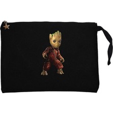 Groot Baby Warrior Siyah Clutch Astarlı Cüzdan / El Çantası