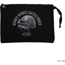 Pubg Winner Winner L3 Helmet Siyah Clutch Astarlı Cüzdan / El Çantası