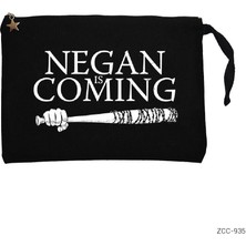 The Walking Dead Negan Is Coming Siyah Clutch Astarlı Cüzdan / El Çantası