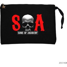Sons Of Anarchy Soa Siyah Clutch Astarlı Cüzdan / El Çantası