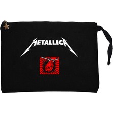 Metallica St. Anger Siyah Clutch Astarlı Cüzdan / El Çantası