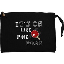 Ping Pong Top Fun Siyah Clutch Astarlı Cüzdan / El Çantası