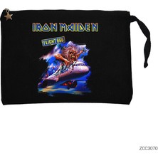Iron Maiden Flight 666 Siyah Clutch Astarlı Cüzdan / El Çantası