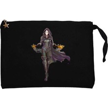 The Witcher Yennefer Siyah Clutch Astarlı Cüzdan / El Çantası