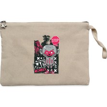 Bad Monkey Animation Krem Clutch Astarlı Cüzdan / El Çantası