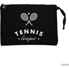 Tennis League Siyah Clutch Astarlı Cüzdan / El Çantası