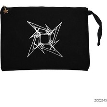 Z zepplin Metallica Blade Dream Siyah Clutch Astarlı Cüzdan / El Çantası
