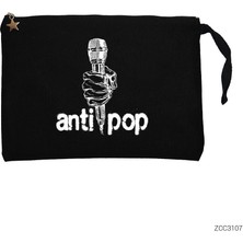 Antipop Siyah Clutch Astarlı Cüzdan / El Çantası