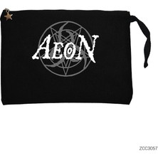 Aeon Logo Siyah Clutch Astarlı Cüzdan / El Çantası