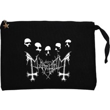 Mayhem Grup Face Siyah Clutch Astarlı Cüzdan / El Çantası