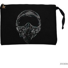 Defender Helmet Siyah Clutch Astarlı Cüzdan / El Çantası
