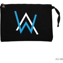 Alan Walker Siyah Clutch Astarlı Cüzdan / El Çantası
