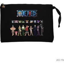 One Piece Siyah Clutch Astarlı Cüzdan / El Çantası