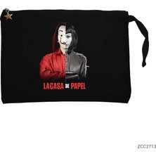 La Casa De Papel Half Tokio Siyah Clutch Astarlı Cüzdan / El Çantası