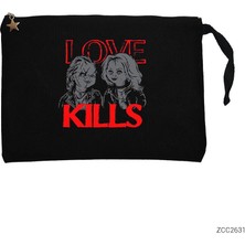 Chucky Love Kills Siyah Clutch Astarlı Cüzdan / El Çantası