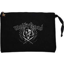 Motörhead Reportage Siyah Clutch Astarlı Cüzdan / El Çantası