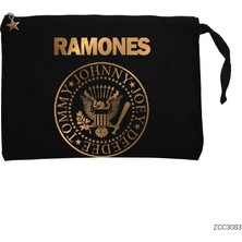 Ramones Gold Edition Siyah Clutch Astarlı Cüzdan / El Çantası