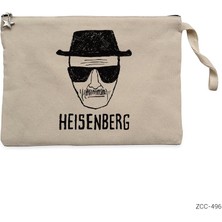 Breaking Bad Heisenberg Krem Clutch Astarlı Cüzdan / El Çantası