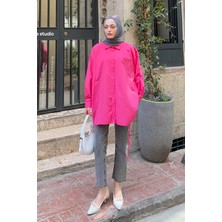 Oversize Gömlek Pembe