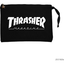 Thrasher Magazine Classic Siyah Clutch Astarlı Cüzdan / El Çantası
