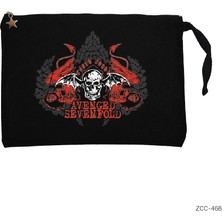 Avenged Sevenfold Red Siyah Clutch Astarlı Cüzdan / El Çantası