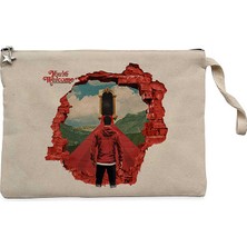 A Day Remember Youre Welcome Krem Clutch Astarlı Cüzdan / El Çantası