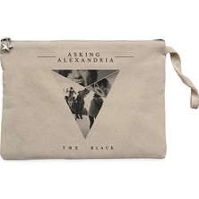 Asking Alexandria The Black 2 Krem Clutch Astarlı Cüzdan / El Çantası