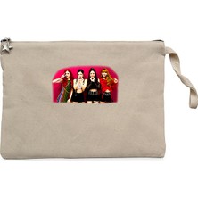 Blackpink Grup Krem Clutch Astarlı Cüzdan / El Çantası
