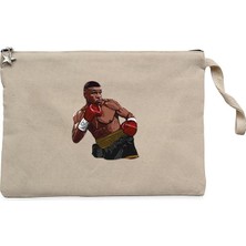 Mike Tyson Wbc Fight Krem Clutch Astarlı Cüzdan / El Çantası