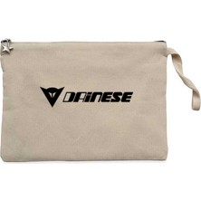 Dainese Logo Krem Clutch Astarlı Cüzdan / El Çantası