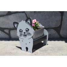 Kedi Saksı Standı (Saksı hediyeli)
