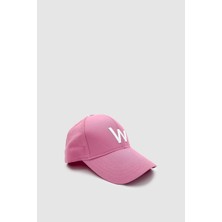 W Nakışlı Ayarlanabilir Unisex Spor, Günlük ve Outdoor Şapka / Kep Pembe