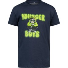 2AS Aja Çocuk Baskılı  T-Shirt Lacivert 214