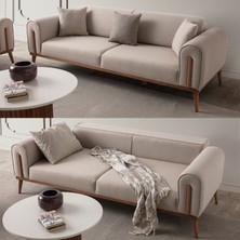 Edsy Home Edsy Home Riva 3'lü Koltuk Sütlü Kahve