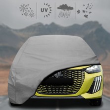ULTRASHOP Peugeot 208 (2019 - ) Oto Branda Su Geçirmez Miflonlu Araba Brandası Klipsli Araba Çadırı