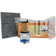 Ford Fiesta 1.4 Tdci Dizel Filtre Bakım Seti 2002-2011 Hava+Yağ+Karbonlu Polen Filtresi