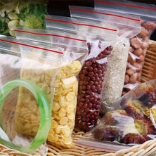 Kalbi Ticaret Kilitli Torba 23X31 cm 50'li Kilitli Naylon Poşet Şeffaf Torba