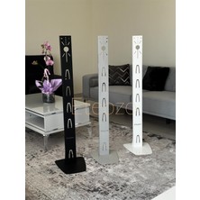 Düz Devrilmez Tabanlı Dikey Süpürge Standı(Beyaz)