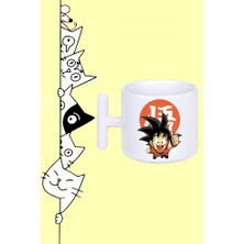 Dragon Ball Anime Son Goku Karakter Tasarım Baskılı Beyaz T Sap Kupa Bardak