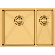 Crauf Stella 4563 Pvd Altın 1,5 Gözlü Sağ Paslanmaz Çelik Mutfak Eviyesi