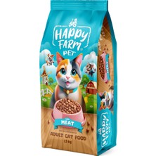 Happy Farm Etli Kedi Maması 15KG