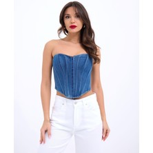 Arben Boutique 6241 Kot Bluz-Mavi