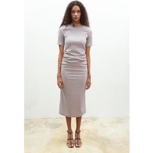 Arben Boutique Fancy Büzgülü Midi Elbise 2695-8