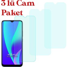 Realme C15 Uyumlu Temperli Kırılmaz Cam Ekran Koruyucu 3 Lü Set