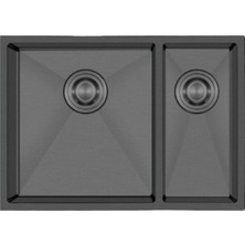 Crauf Stella 4563 Pvd Füme 1,5 Gözlü Sağ Paslanmaz Çelik Mutfak Eviyesi